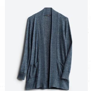 Paper Moon Heather Brushed Knit Two Pocket Cardigan, size L